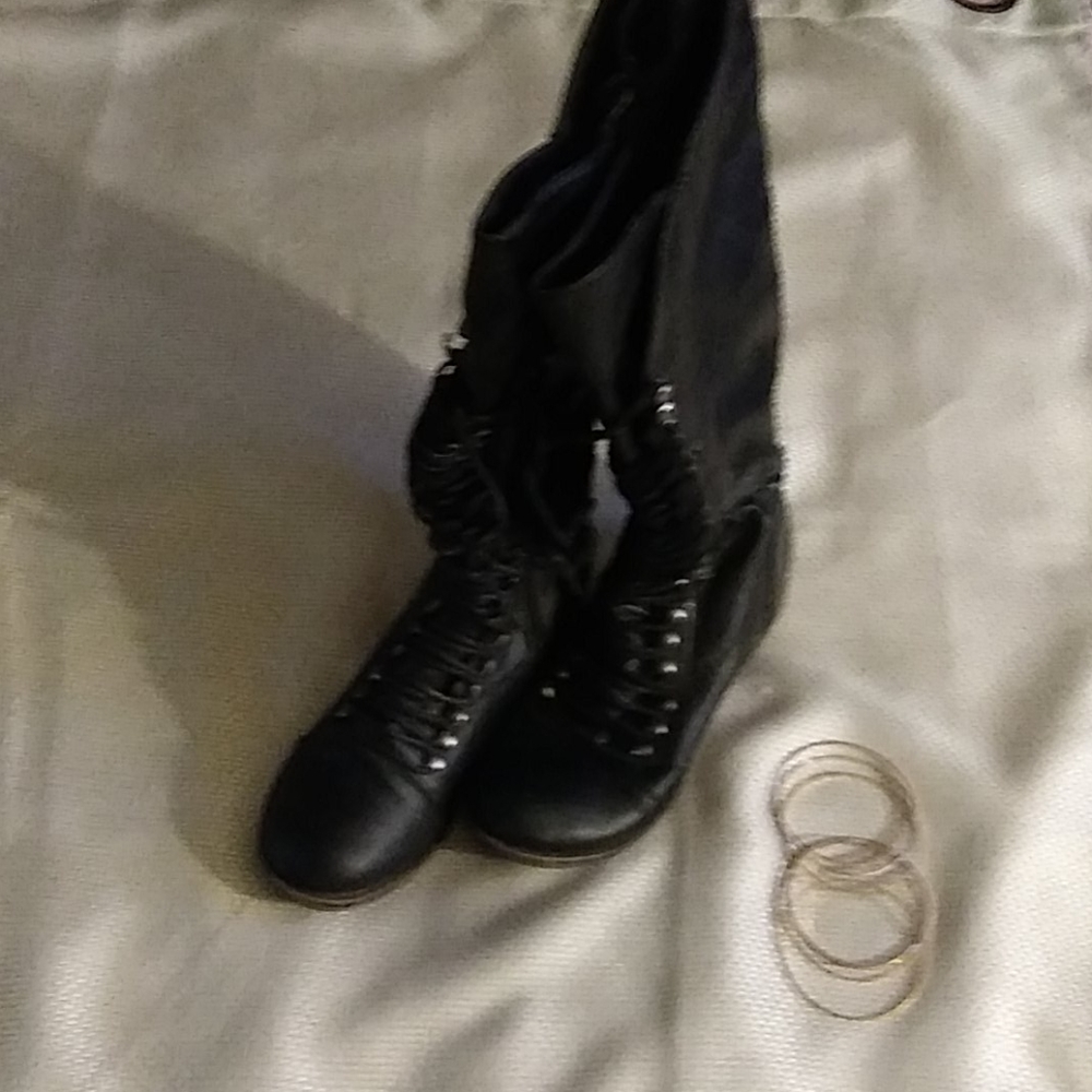 Black tall boots